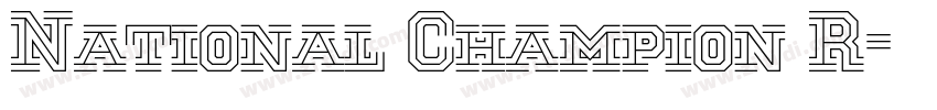 National Champion R字体转换 National Champion R字体转换